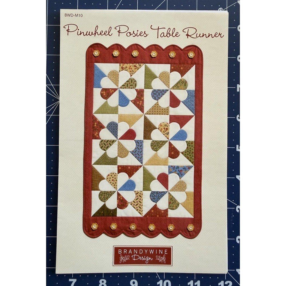 Pinwheel Posies Table Runner Quilt Pattern By Brandywine Design